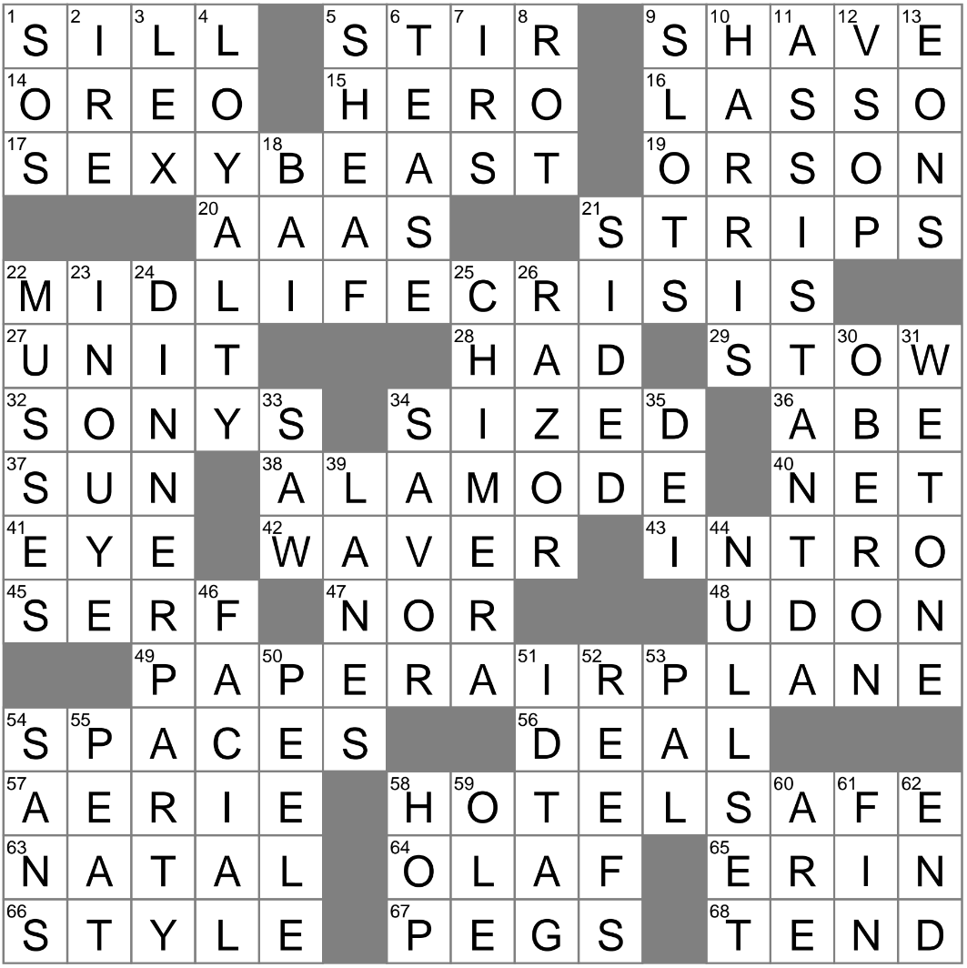 voids crossword clue