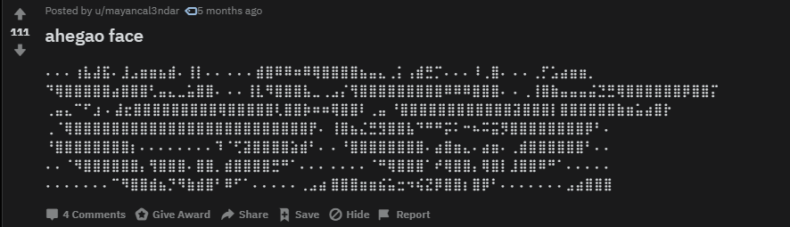 ahegao ascii