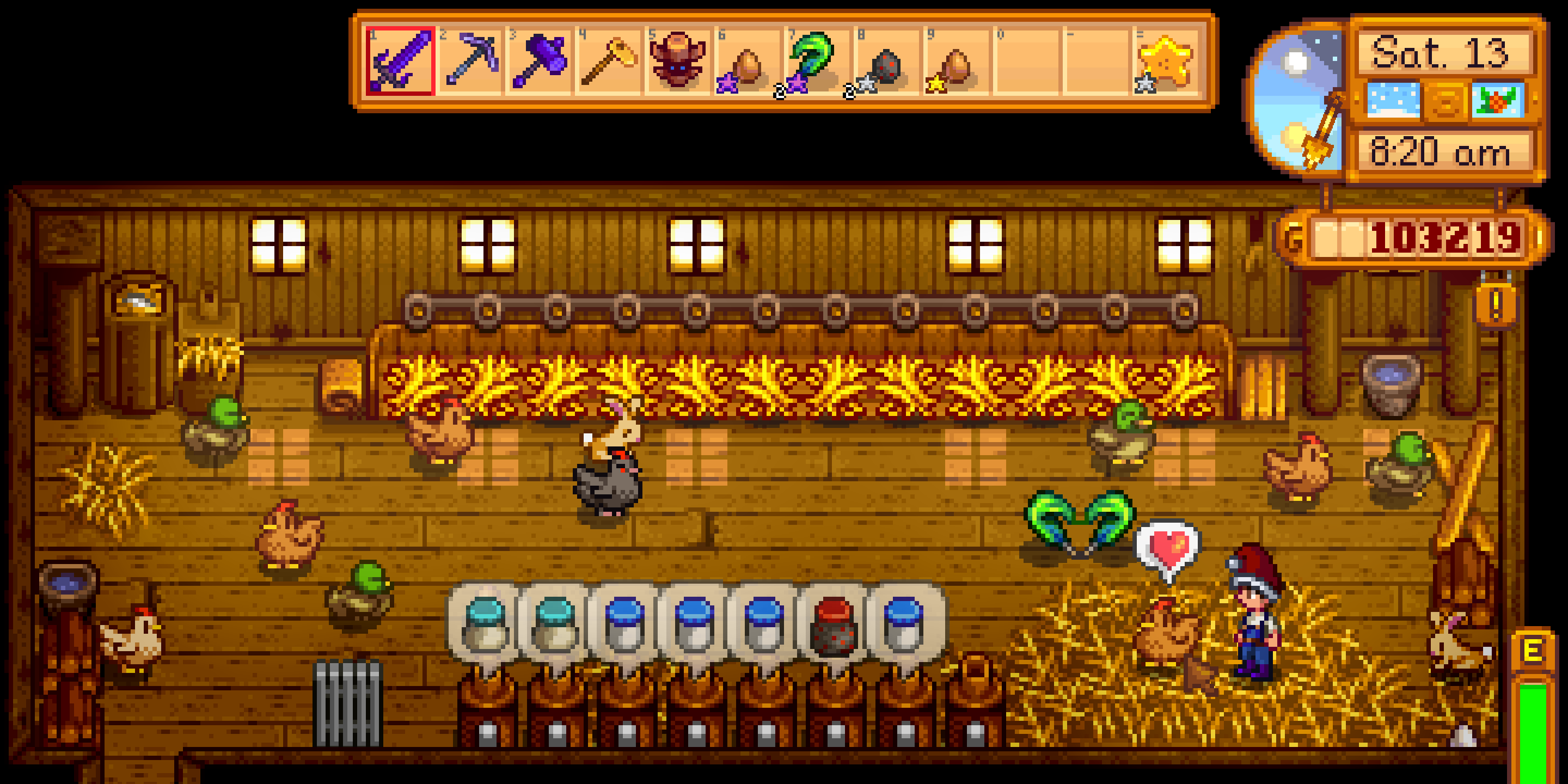 how do you feed the chickens in stardew valley