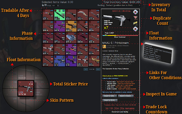 csgo inventory value extension