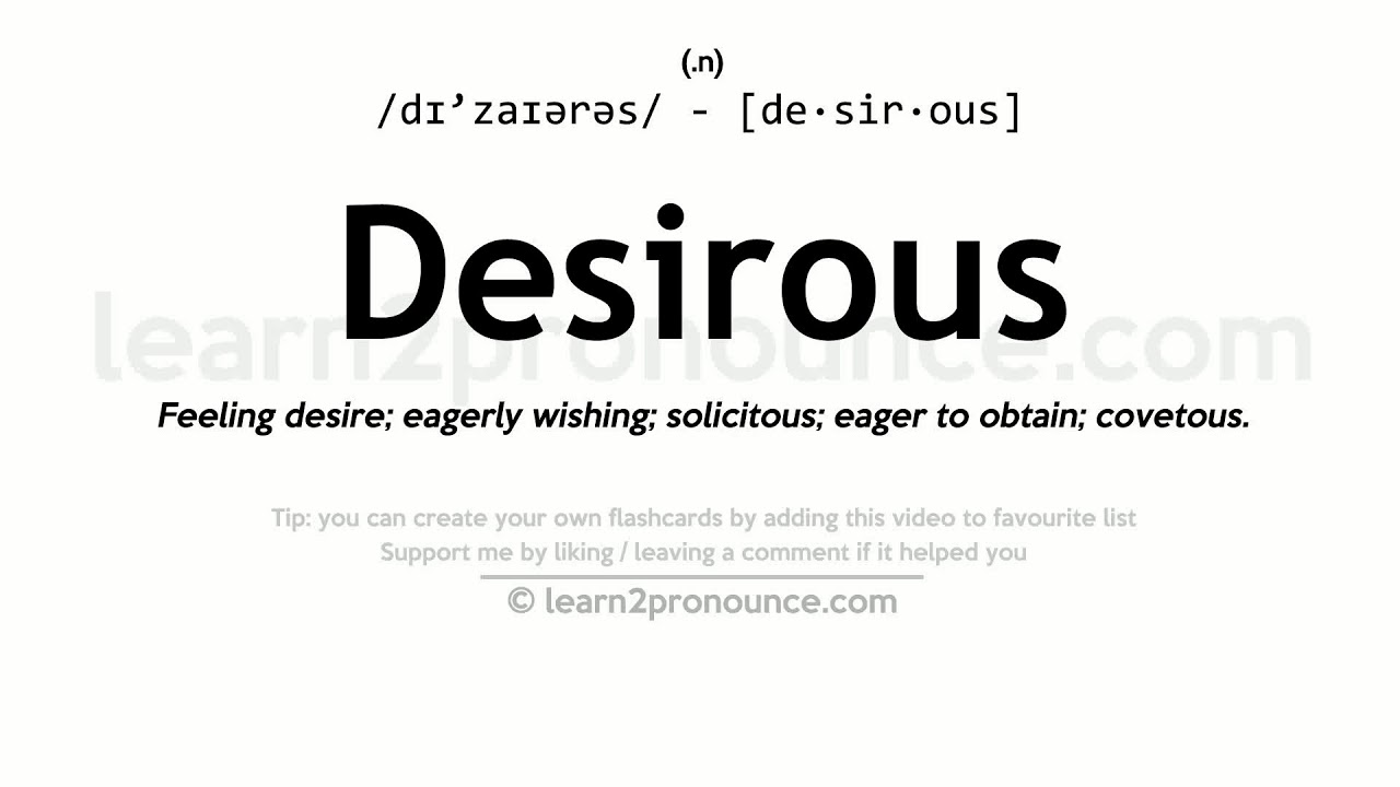 definition desirous