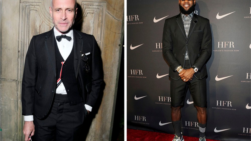 lebron james in thom browne