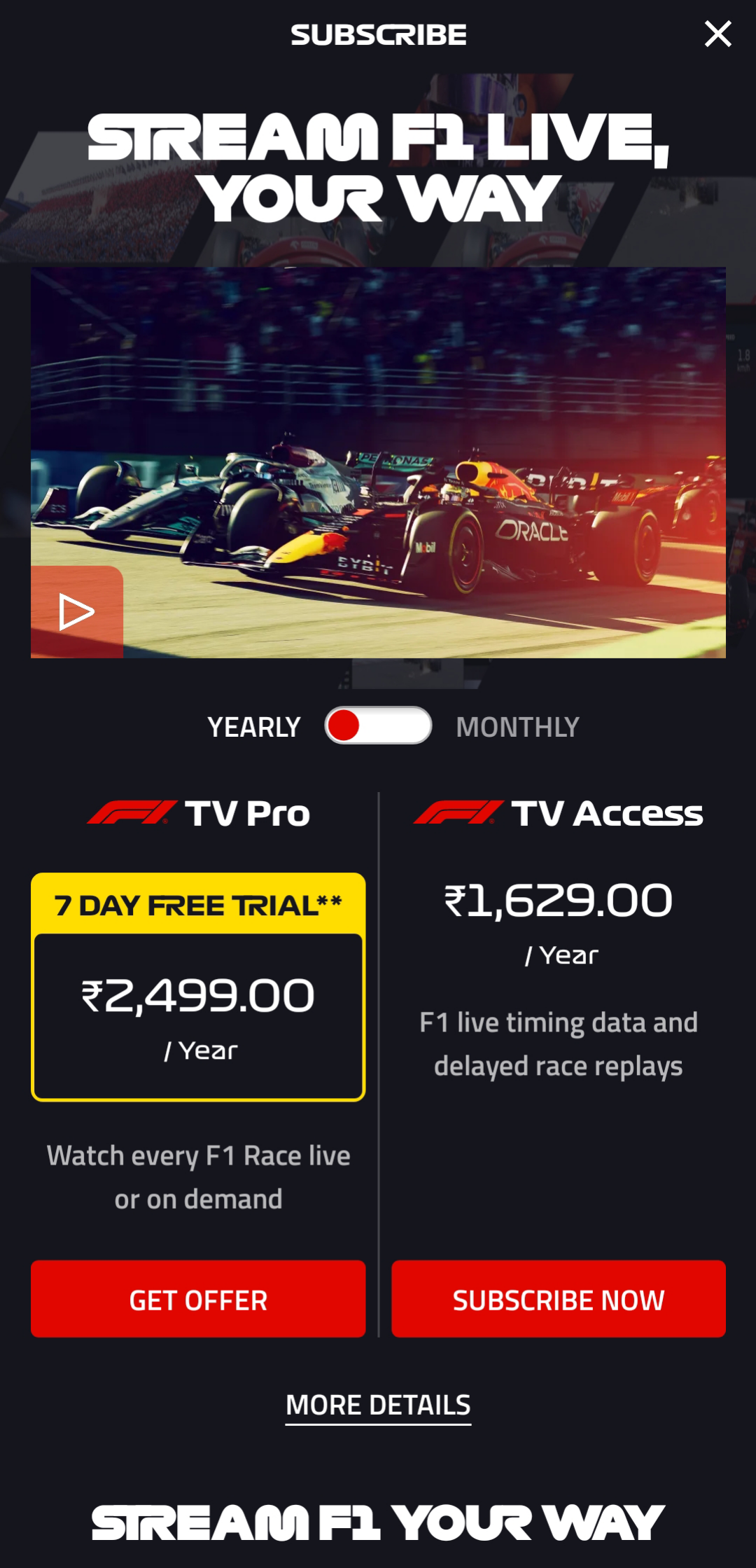 f1 tv pro free trial