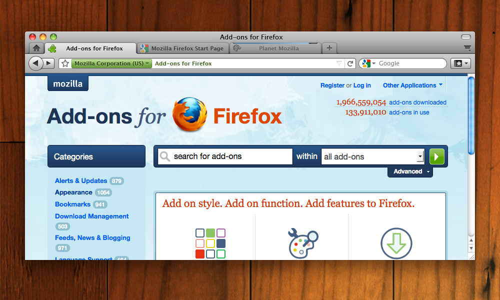 mozilla firefox mac os x