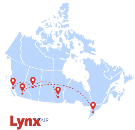 lynx air destinations map