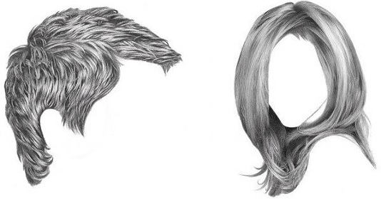 realistic drawings of hair