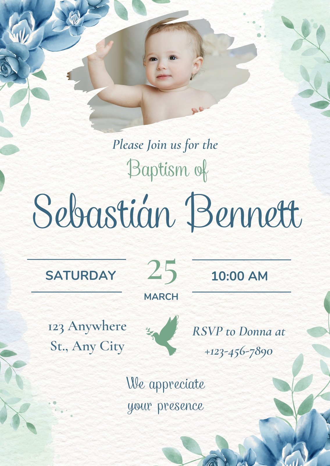 christening invitation free maker