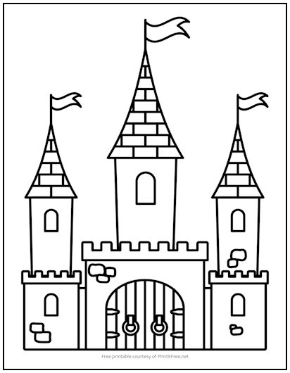 printable castle coloring pages