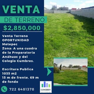 venta de terrenos en metepec