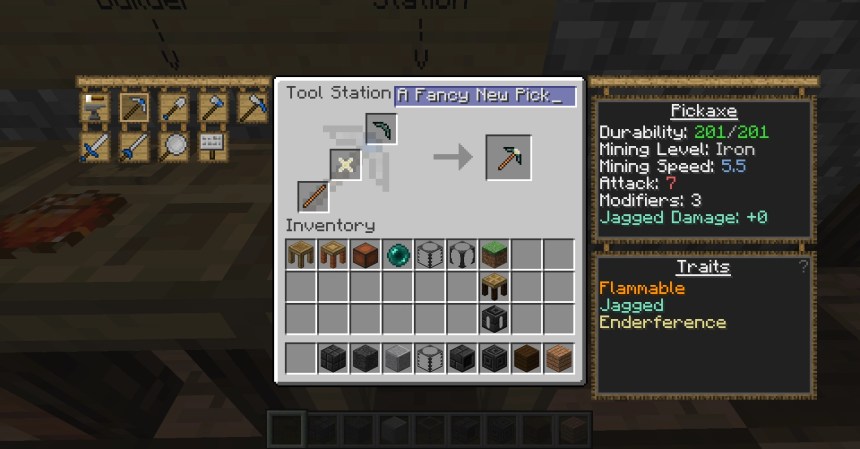 minecraft tinkers construct tool modifiers
