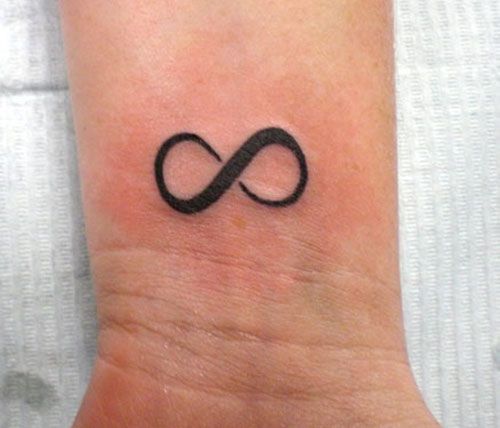 infinity sign tattoo on wrist