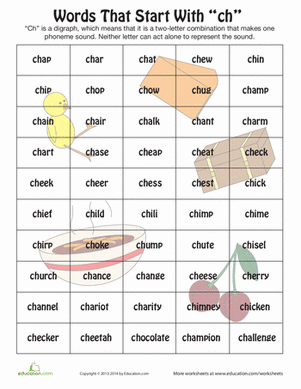 five letter words that start with ch