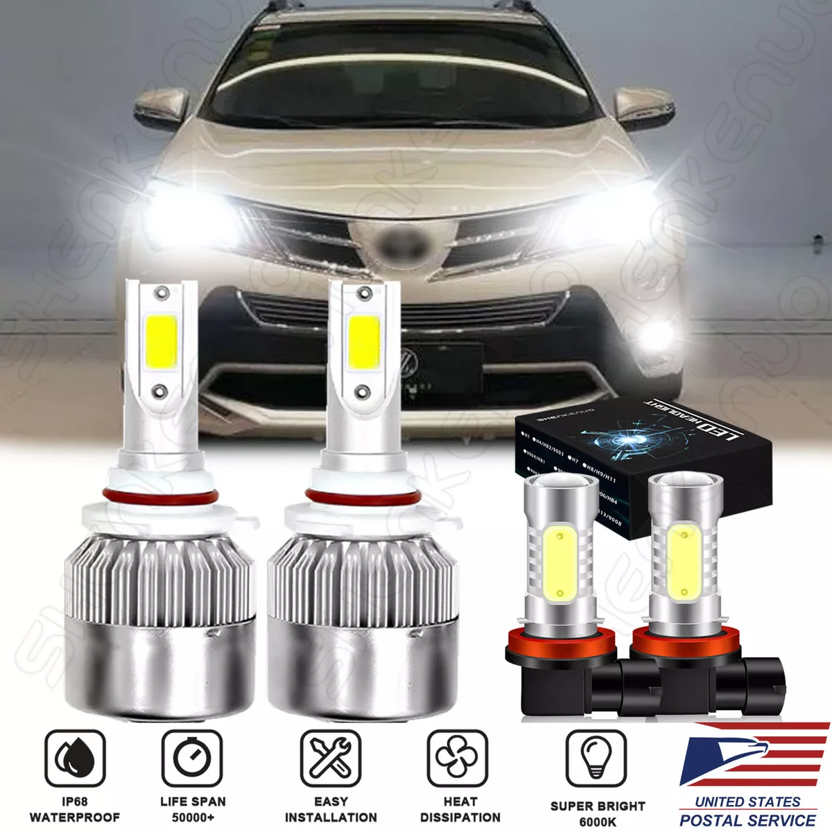 toyota rav4 2018 headlight bulb