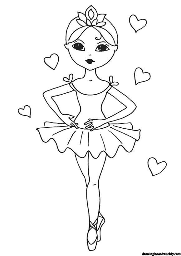 ballerina coloring sheet