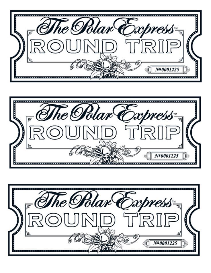 polar express ticket coloring page