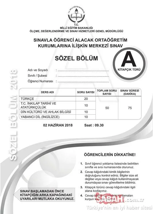 lgs soruları pdf 2019