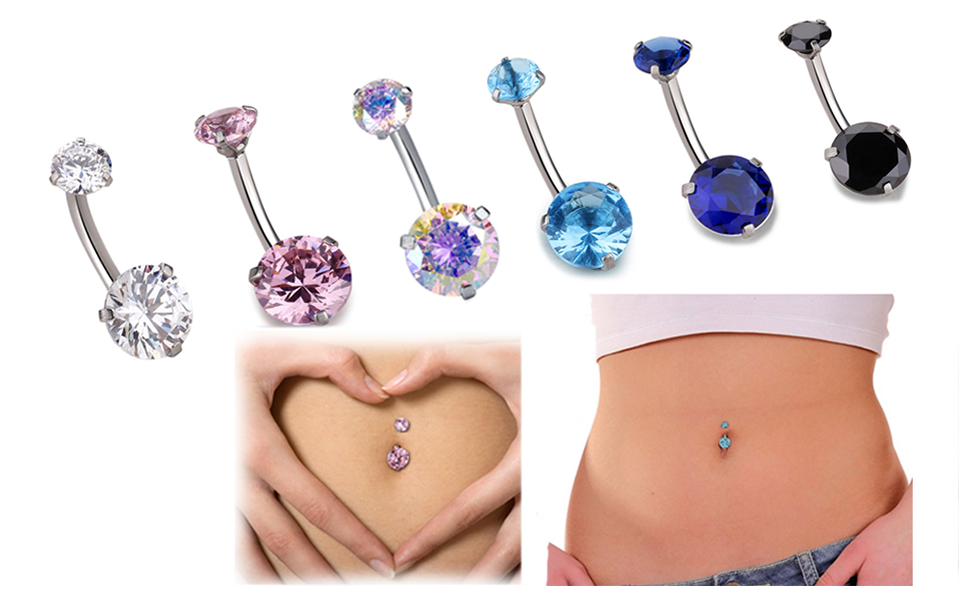 barbell navel piercing