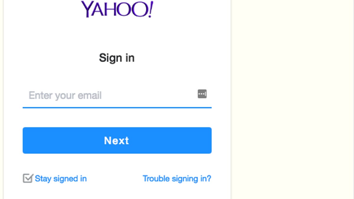 email yahoo login