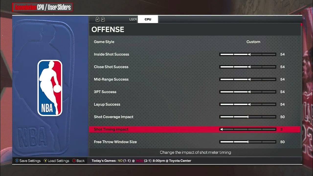 nba 2k24 mynba sliders