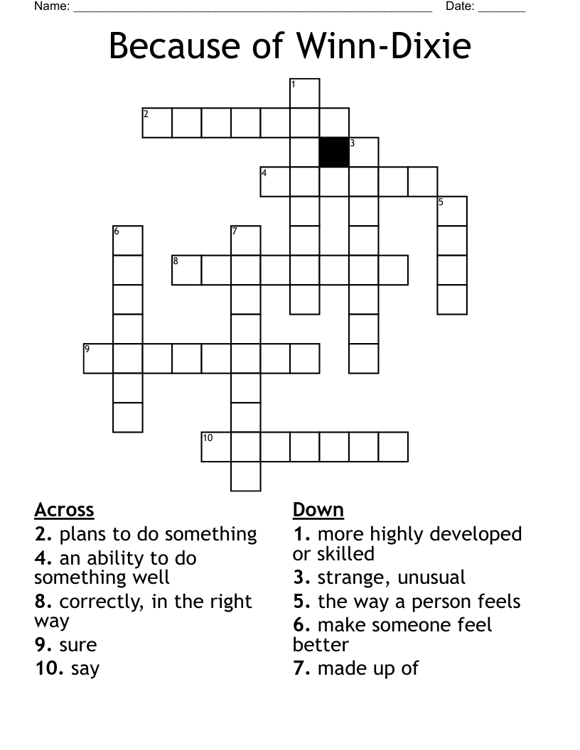 strangely unusually crossword