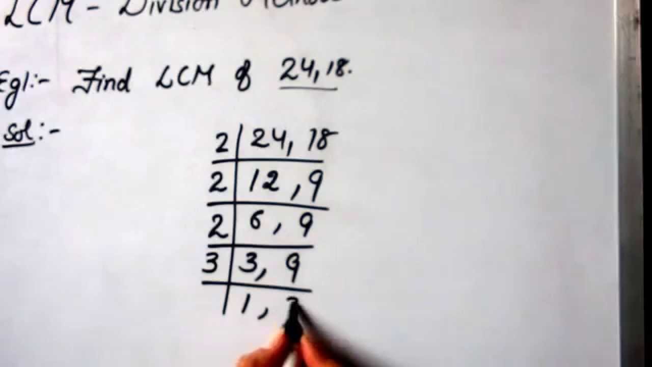 lcm in division method