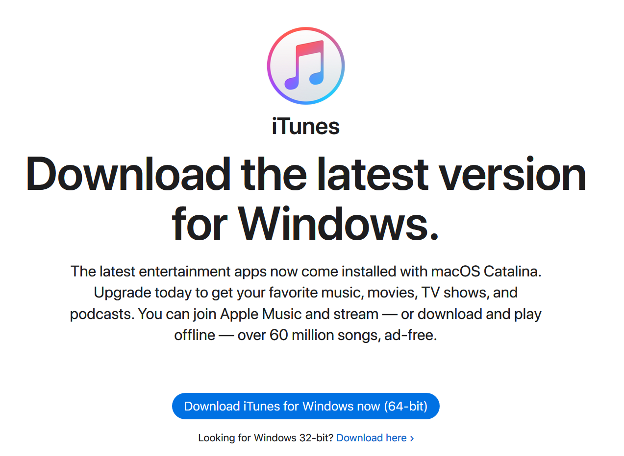 itunes windows 32 bit windows 7