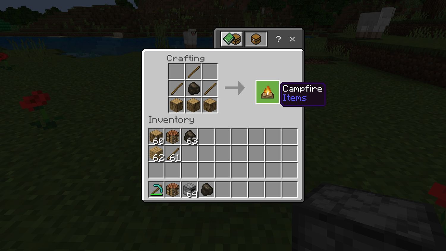 campfire recipes minecraft