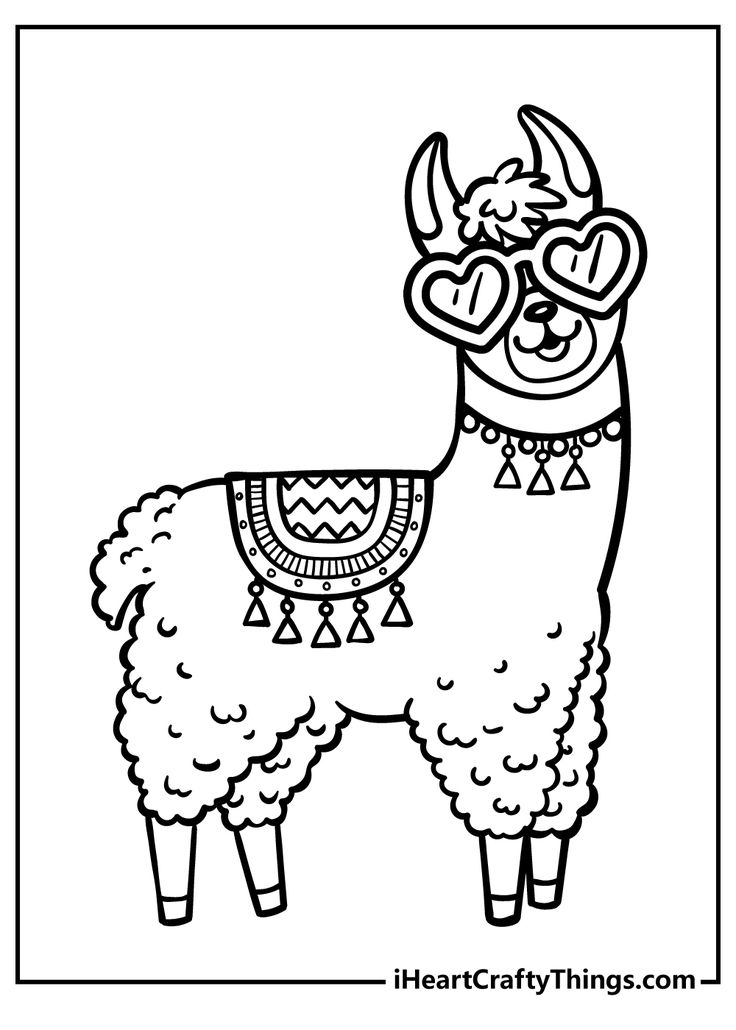 llama coloring page