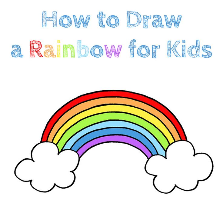 easy rainbow drawing