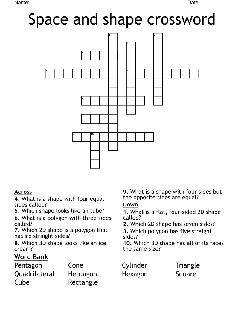 squarish in shape crossword