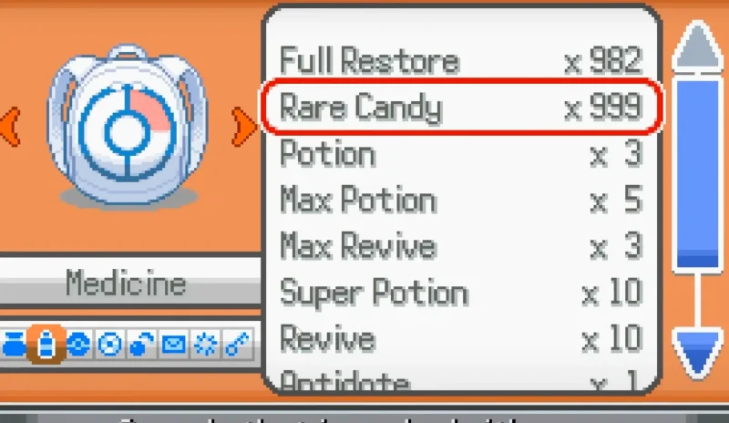 pokemon infinite fusion rare candy cheat