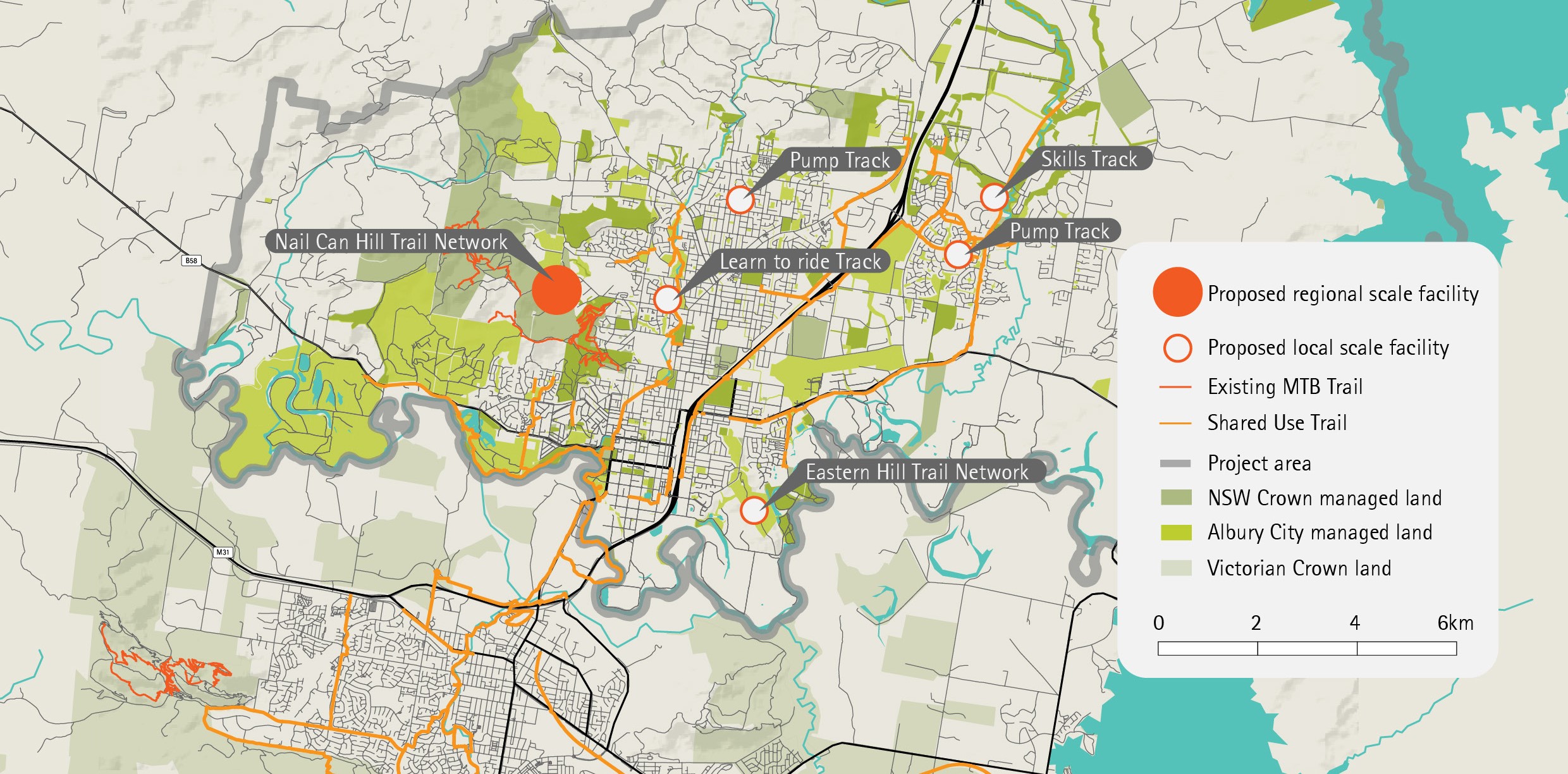 albury wodonga bike paths map