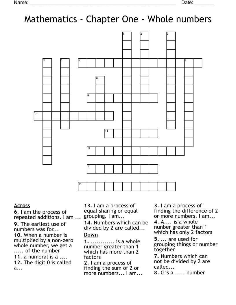 find the sum crossword clue