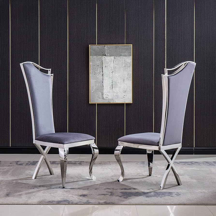 chrome leg dining room chairs