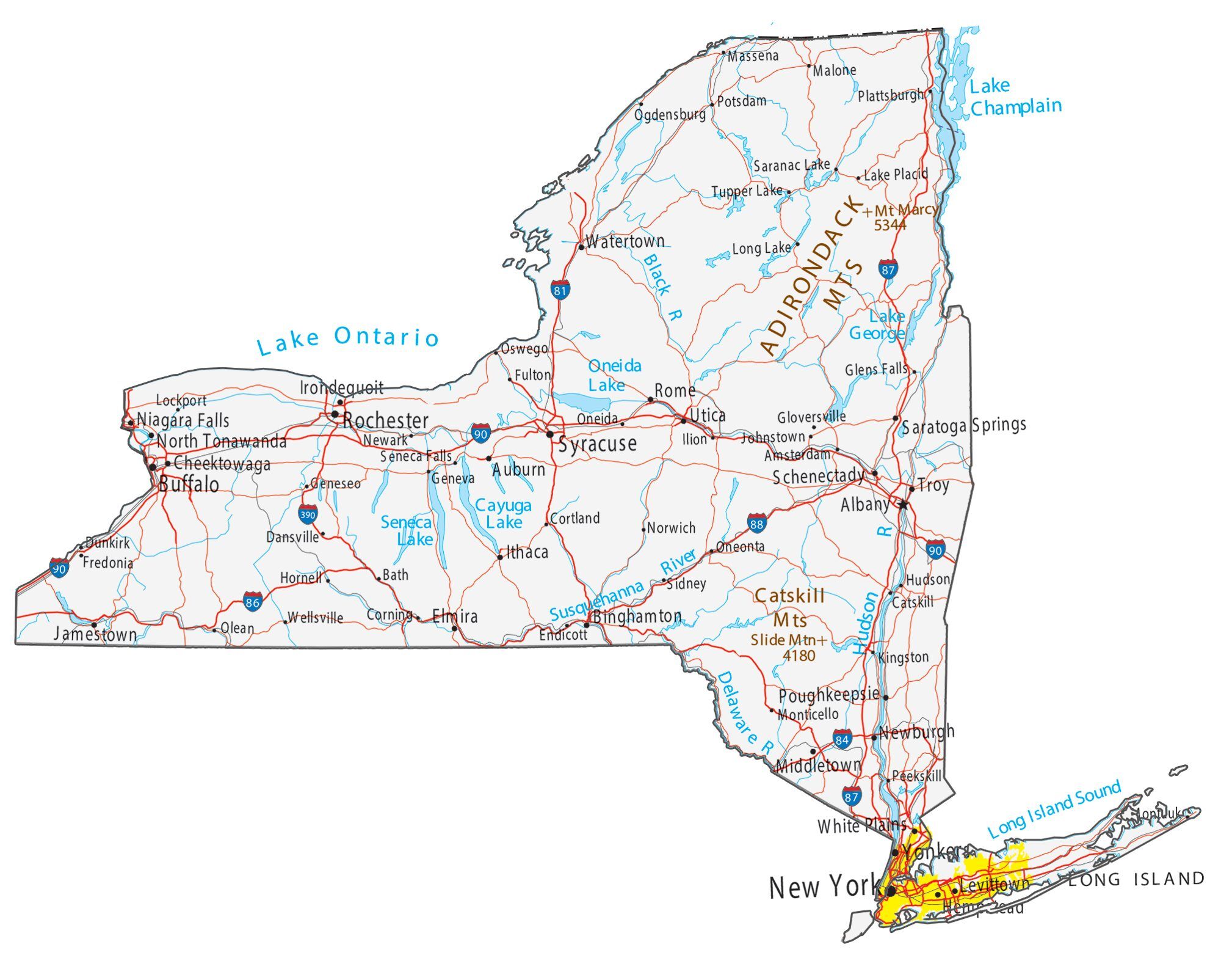 nearby cities to new york