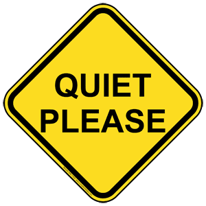 quiet please clipart