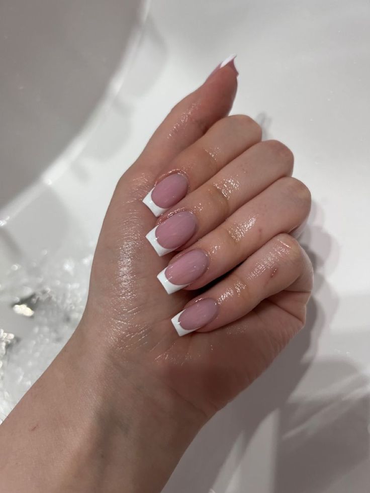 acrylic nails french tip