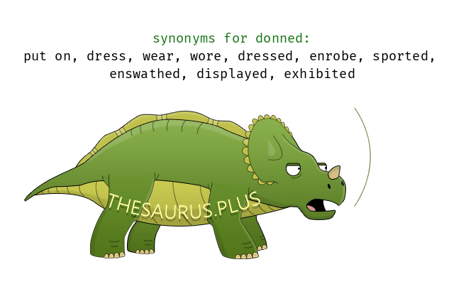 synonym for donning