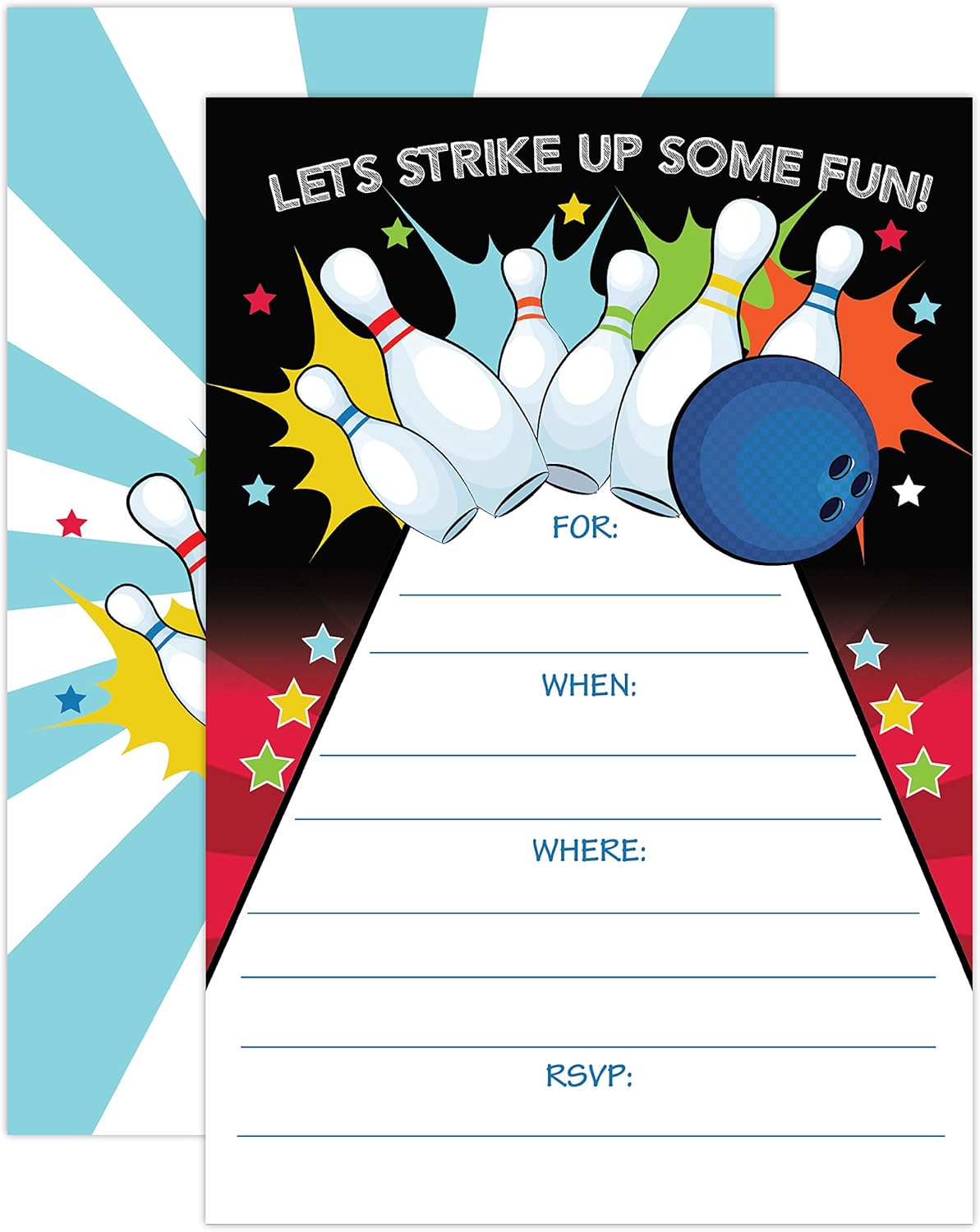 party invitations bowling