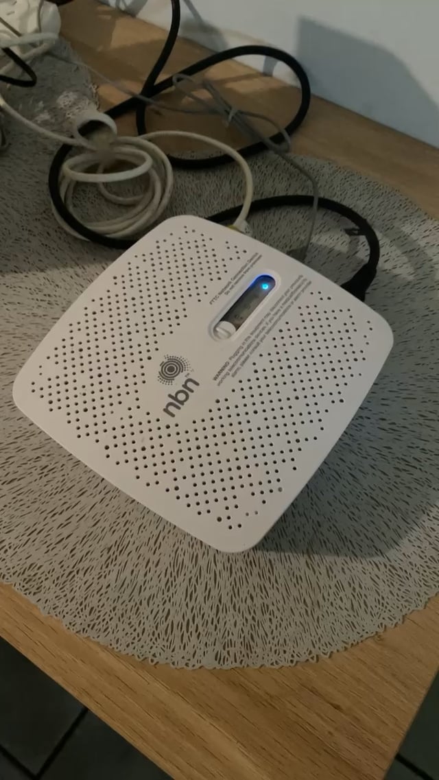 nbn box flashing red and clicking