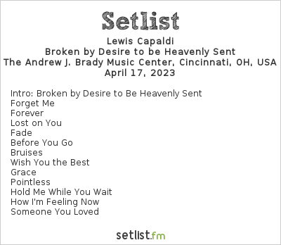 lewis capaldi setlist