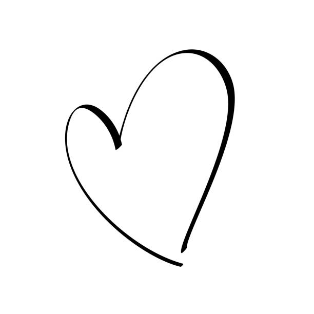 heart black and white clip art