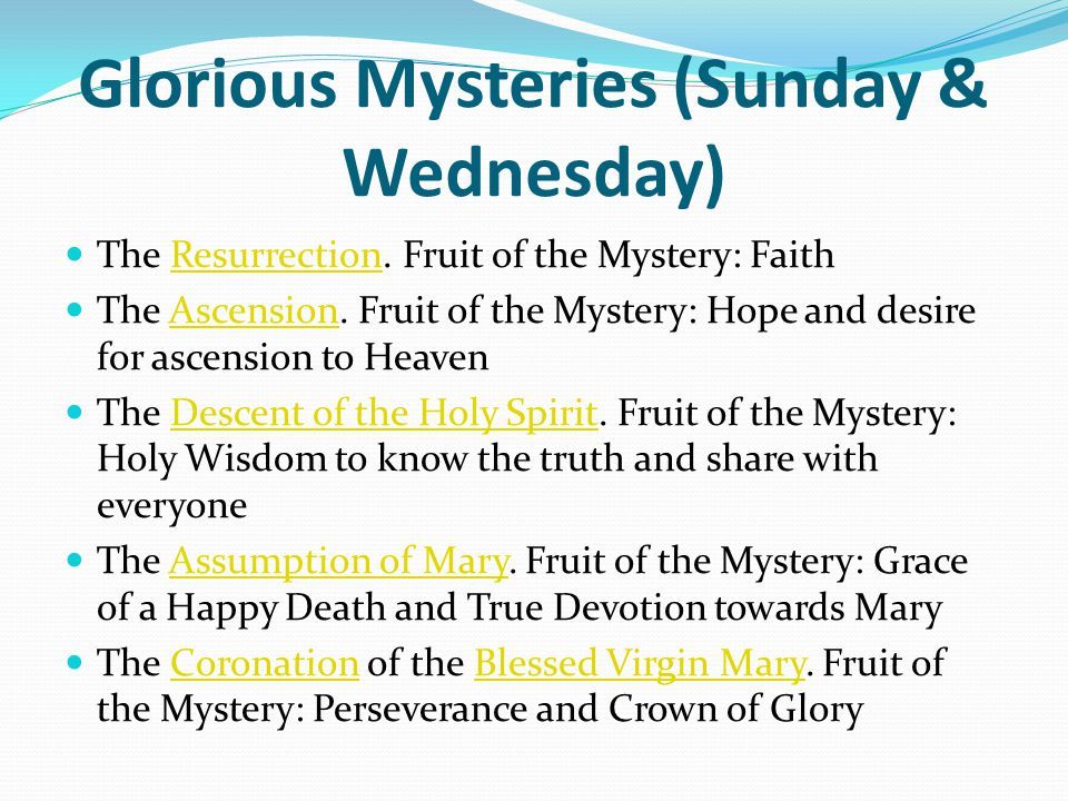 sunday mystery rosary