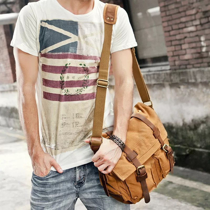 mens canvas shoulder bags