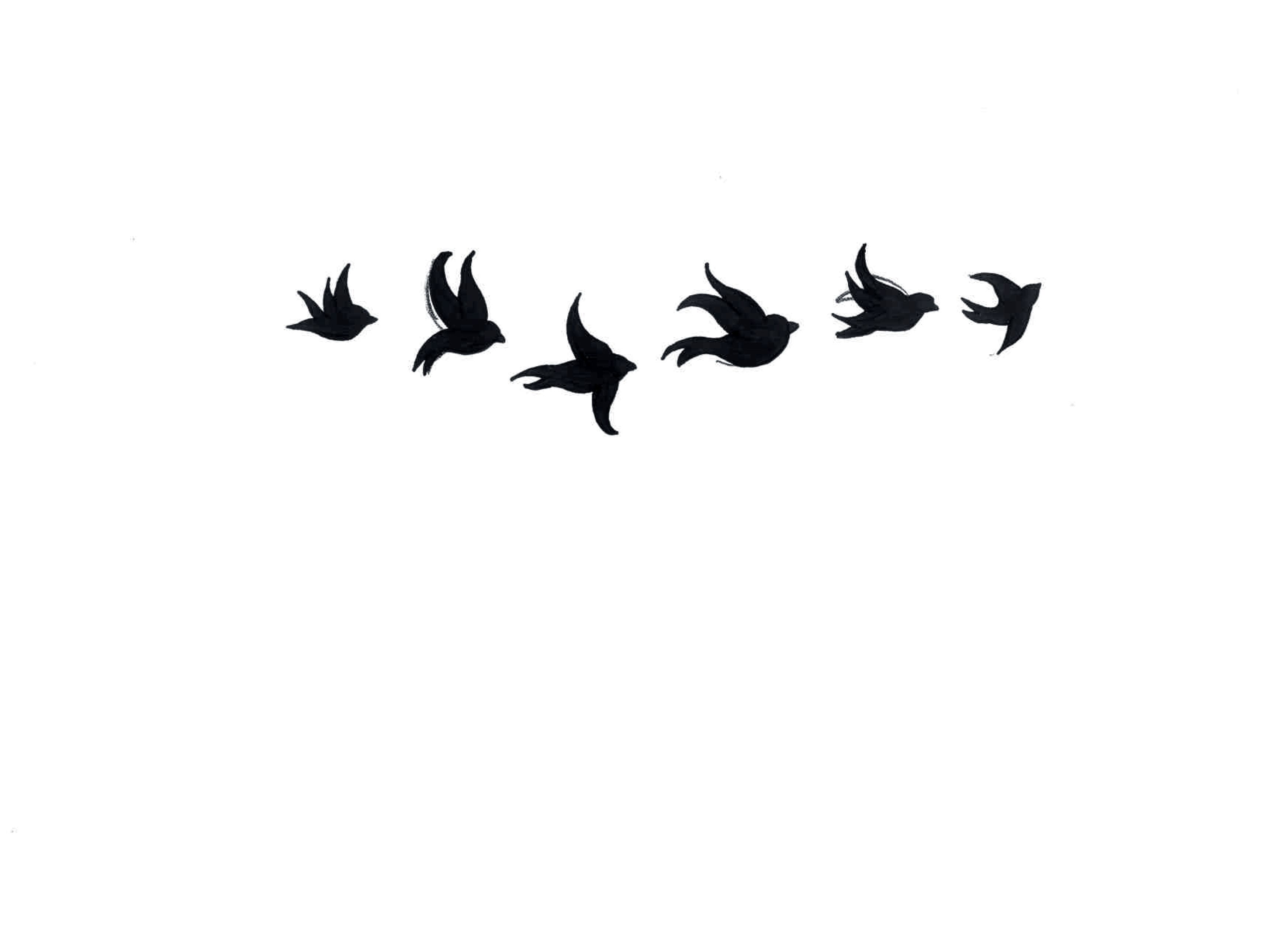 black birds flying tattoo meaning