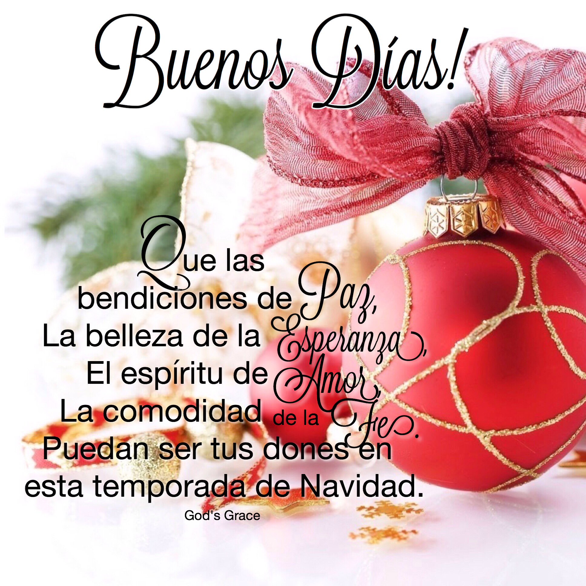 buenos dias feliz navidad bendiciones