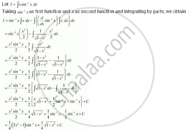 integrate x sin inverse x