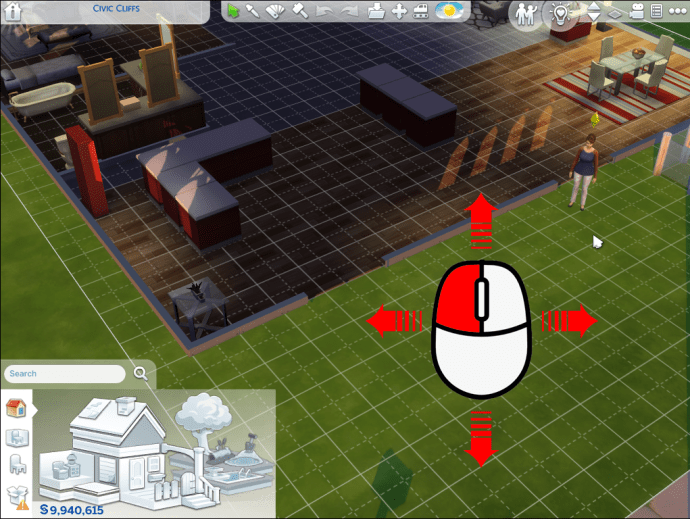 how to rotate camera sims 4 with keyboard