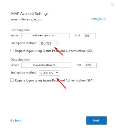 bluehost imap settings for outlook