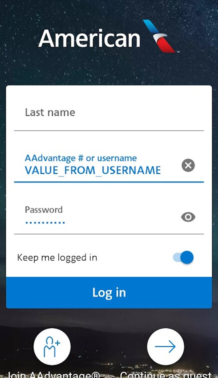 american airlines login